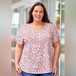 Plus Size Leopard Print Shift Top